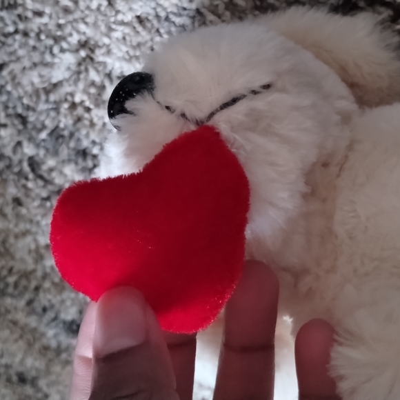 โBeverly Hills Teddy Bear Co. Valentine Dog Plush with Heart 9โ - Picture 12 of 14
